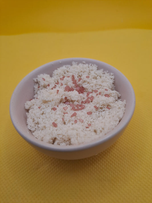 Ce gomasio est constitué de sésame doré et de sel rouge de Hawaï 